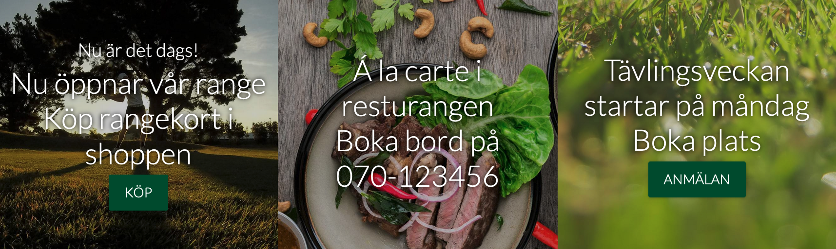Exempel på hur blocket kan se ut med tre highlights